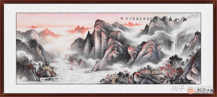 发财山水精品风水画_办公室山水风水画_煤矿办公室工作怎么样