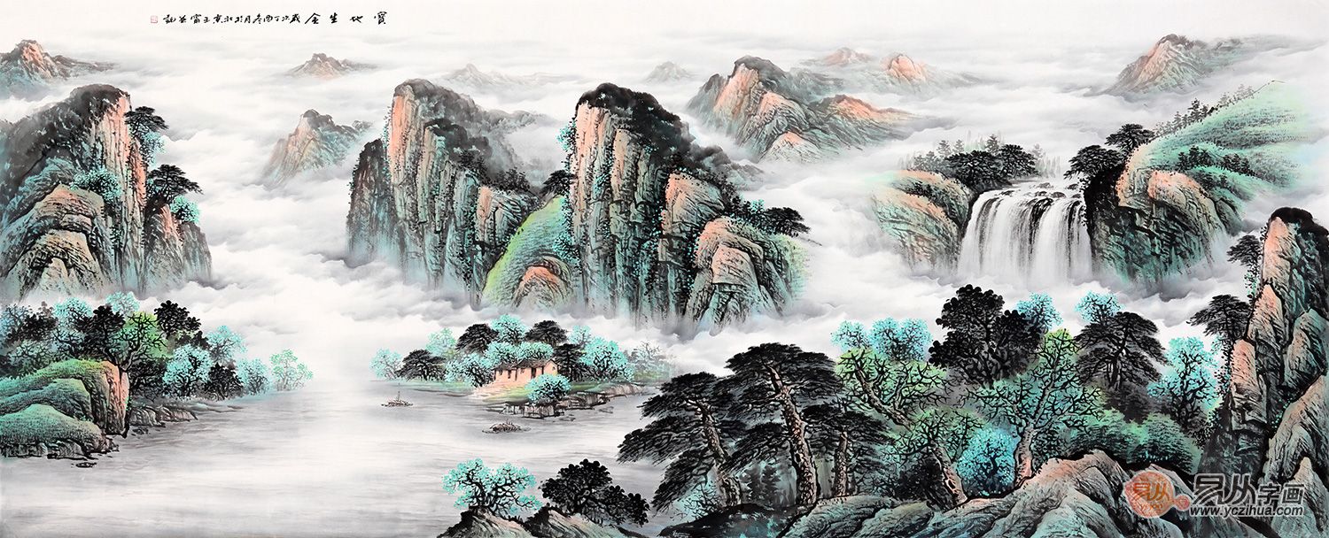 办公室挂画攻略：老板椅后挂山水画，提升企业运势与文化品味